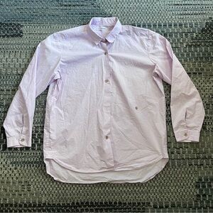 Humanoid Pippa Womens Long Sleeve Button Down Shirt in Light Lavender, Size Med